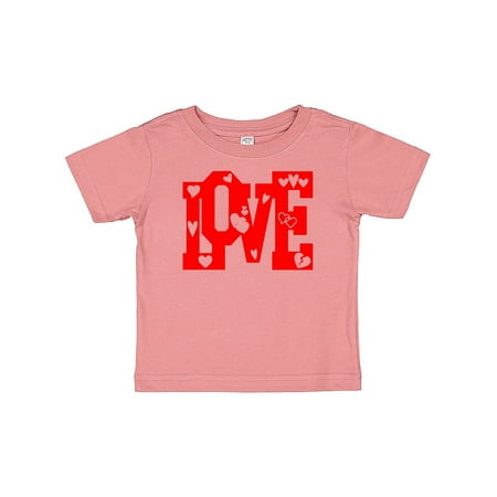 

Inktastic Valentine’s Day Love with Hearts Gift Baby Boy or Baby Girl T-Shirt