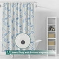 thumbnail image 4 of Shower Curtain Liner, Conch Waterproof PEVA Shower Curtains with 3 Duty Heavy Bottom Magnets and 12 Rust Proof Grommets, 72x72 Weighted Shower Liner for Shower Stall, Bathtubs, 4 of 12