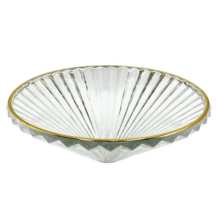 Castello USA 20" Diamond Brilliance With Gold Rim Glass Vessel Sink