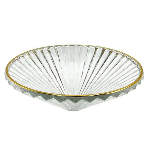 Castello USA 20" Diamond Brilliance With Gold Rim Glass Vessel Sink