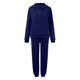 thumbnail image 4 of Conjunto de joggers de dos piezas con media cremallera para mujer: chándal de poliéster, cintura ajustable, conjunto para viajar/estar por casa, 4 of 5