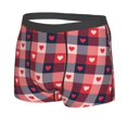 thumbnail image 5 of Goofa Heart Plaid Printed Men's Boxer Briefs Underwear, Moisture-Wicking Underwear, Trunk,Soft and Breathable Cotton Underwear-Medium, 5 of 9