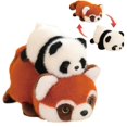 thumbnail image 1 of Cute Flippable Plush Panda to Raccoon Reversible Stuffed Animals Soft Doll Fluffy Red Panda Pillow Kids Baby Birthday Gift, 1 of 4
