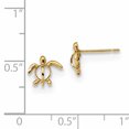 thumbnail image 2 of 14K Yellow Gold Madi K Childrens Sea Turtle Post Earrings, 2 of 2