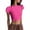 Hot Pink, variant on Crop Top Shirt Basic For Women Plus Size Spring Clothes Flowy Sleeve Tops For Women Boho Womens Tops Summer Shirts Spring Tops Linen Shirts Basic Tees Tshirts Shirts For Women V Neck T Shirts