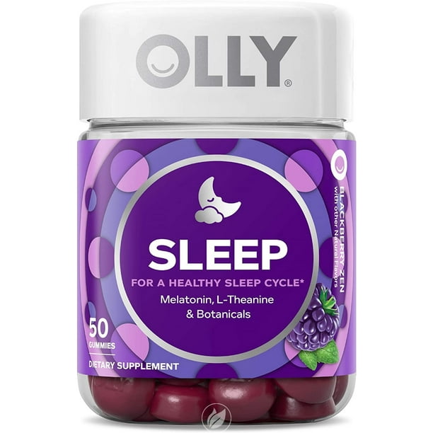 OLLY Sleep Melatonin Gummy, All Natural Flavor and Colors with L