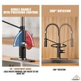 thumbnail image 2 of CASAINC Single Handle Kitchen Faucet with Pull Down Sprayer, Deck Mounted, Brushed Nickel, 2 of 4