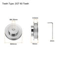 thumbnail image 2 of Uxcell 4pcs 2GT Timing Pulley 60T 6.35mm Bore 44mm Dia. Aluminum Timing Belt Pulley with Spanner for 6mm Width Belt, 2 of 6