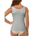thumbnail image 4 of 2 Pack Women's Camisole with Built in Bra Tank Tops for Layering Stretch Casual Undershirts Wider Strap, 4 of 7