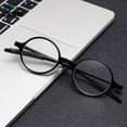thumbnail image 2 of 40mm Round Frame Reading Glasses for Men Women TR90 Vintage Readers, 2 of 5