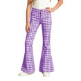 thumbnail image 5 of WERYOUNG School Uniform For Girls Elastic Waist Plaid Flared Leg Trousers Kids Loose Fit Back To School Pants 15-16 Years, 5 of 6