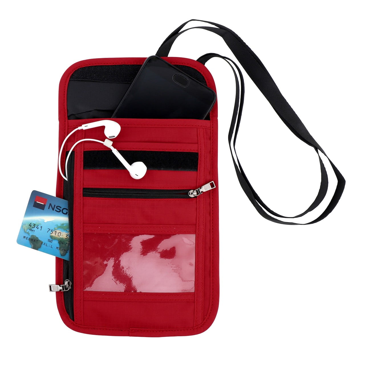 Jovivi Neck Wallet Passport Holder & Travel Pouch w/RFID Blocking