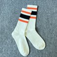 thumbnail image 4 of New Women Men Striped Socks Soft Breathable Crew Socks Casual Slouch Athletic Matching Socks, 4 of 4