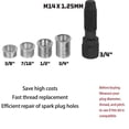 thumbnail image 2 of 5pcs M14 X 1.25 Spark Plug Thread Repair Kit, Cylinder Head Rethreading Kit, Spark Plug Rethreading, 14mm Reamer Cylinder Thread Repair Tool, 2 of 5