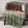 thumbnail image 6 of Farmhouse Rustic Wood Texture Throw Blankets, Sage Green Brown Soft Fleece Blanket Decorative for Home Sofa Couch Chair Living Bedroom, 50x60 inches,, 6 of 8