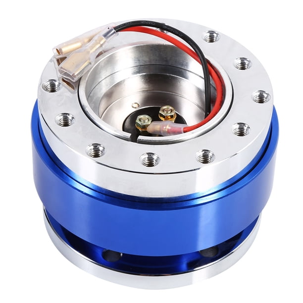 M Buder Adaptador de Cubo de Liberación Rápida para Volante de Coche Universal 6 Agujeros 6 cm / 2.36 inches (Azul)