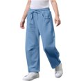 thumbnail image 5 of UQJfacai Boys Girls Wide Leg Sweatpants Kids Baggy Jogger Pants Fall Casual Drawstring Elastic Waist Straight Athletic Workout Pants 4-15 Years, 5 of 5