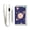 Cartoon Planet and Star, variant on Nylon Trifold Card Wallet with ID Window Zipper Pocket for Men Women Teen Cartoon Bear Rainbow Star Cloud