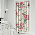 thumbnail image 2 of Waterproof Pioneer Shower Curtain 36x72 Inch Polyester Unique Colorful Floral Shower Curtain for Bathroom Hotel Home Decor with 7 Plastic Hooks, 2 of 5