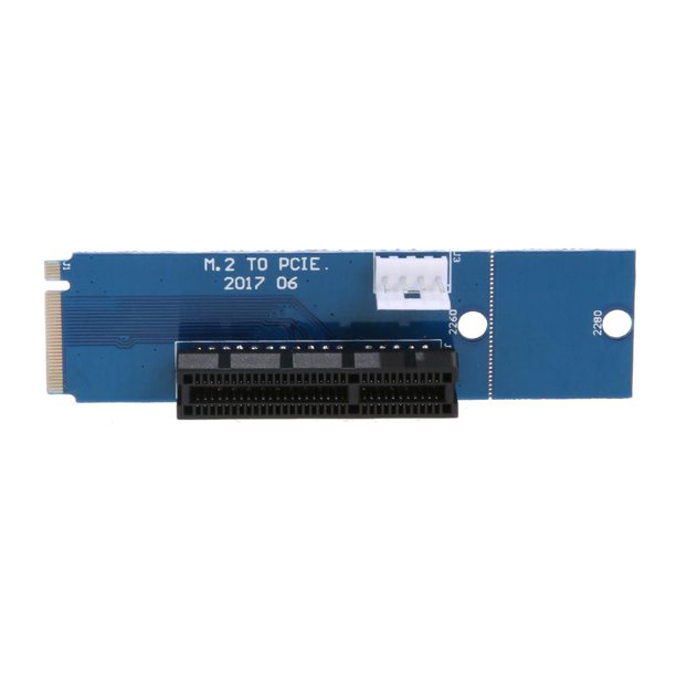 Tarjeta adaptadora convertidora M.2 NGFF SSD a PCI-E 4X con cable de alimentación (azul)