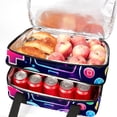 thumbnail image 5 of Game Controller Double Layered Insulated Refrigerated Lunch Bag with Two Compartments - Large Capacity Hand-Carry Meal Bag, 7.1x11.4x16.1 inches, 5 of 6