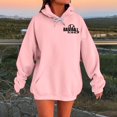 thumbnail image 2 of Holzkary Baseball Hoodies for Womens 2025 Collar Off The Shoulder Sweatshirt Baseball Mom Sweatshirt Funny Game Day Baseball Pullover Tops Fall Outfits Trendy Fashion Pullover Tops Pink Xl, 2 of 9