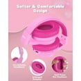 thumbnail image 4 of Seenda Child's Built-in Microphone Bluetooth Over-Ear Headphones, Pink & Wine, 4 of 7