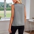 thumbnail image 5 of Fgnfyis Women Tank Tops Casual Solid Color Sleeveless Tank Top Stretch Soft Breathable Summer Basic Shirt for Daily Wear Vest Women's Tops Grey M, 5 of 5