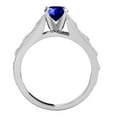 thumbnail image 4 of Mauli Jewels Engagement Rings for Women 1 Carat Halo Unique Design Tanzanite And Diamond Engagement Ring Crafted 4-prong 14k Solid White Gold, 4 of 7