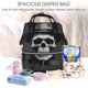 thumbnail image 5 of Easygdp Black White Hat Skull para Bolsa de Bebé de Gran Capacidad con Múltiples Bolsillos, Bolsa de Pañales para Padres, Bolsa de Viaje Organizada y Elegante, 5 of 6