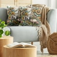 thumbnail image 5 of Ambesonne Rustic Throw Pillow Cover 2 Pack, Vintage Farm Pig and Horse, 18", Mustard Green Taupe, 5 of 7