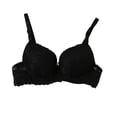 thumbnail image 3 of Loopsun Womens Daily Bra, Thin Bras for Ladies, Women's Underwire Mesh Lace Lightweight Push Up Soft Comfortable Everyday Bra Black, M, 3 of 5