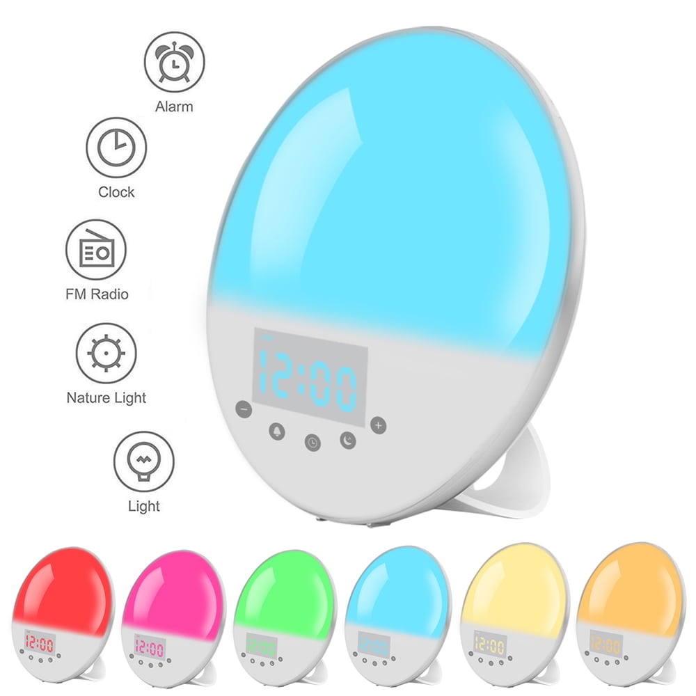 Multifunctional Light Smart Clock Table Lamp with Radio Alarm Clock