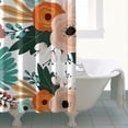 thumbnail image 4 of Pioneer Flower Floral Print Pattern Shower Curtain 72"x72" ,Bathroom Decorative Shower Curtains Set with 12 Hooks,Modern Waterproof Washable Shower Curtain, 4 of 6