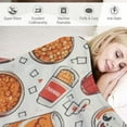 thumbnail image 3 of COMIO  Cup Noodles Throw Blanket Ramen Noodles Happiness in a Cup Throw Blanket(Cream), 3 of 6