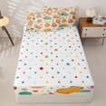 thumbnail image 4 of Homewish Cute Capybara Zipper Full Size Comforter Sets with Fitted Sheet and 2 Pillowcases For Capybara Lovers,Kawaii Flower Sweet Doughnut Zipper Bedding Set Girls,Reversible,4-Piece, 4 of 7