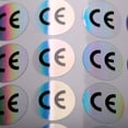 thumbnail image 2 of CE Logo Label Marking Hologram Labels Sticker New S3J5 I0O7, 2 of 9