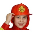 thumbnail image 2 of Dress Up America Red Firefighter Helmet - Fireman's Plastic Costume Hat for Kids - One Size, 2 of 4