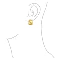 thumbnail image 3 of Bling Jewelry Womens Simple Shrimp Style Half Hoop Clip On Earrings Non Pierced Silver Gold Plated, 3 of 5