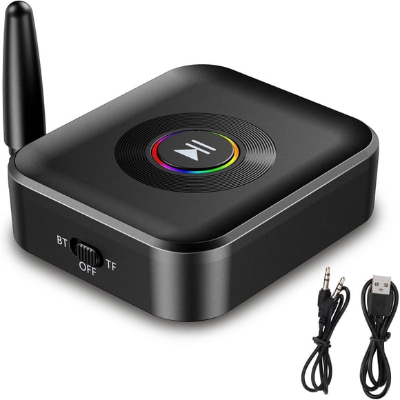 Adaptadores de audio bluetooth, receptores Bluetooth 5.1, adaptadores Bluetooth inalámbricos en dos en uno para uso con altavoces, sistema estéreo de flujo de música