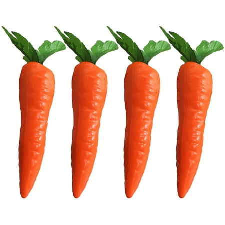 

4pcs Mini Carrots Ornaments Simulation Carrots Decors Fake Carrot Models