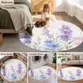 thumbnail image 5 of Lavender Spring Round Area Rug 5 FT, Non Slip Bedroom Rugs, Farmhouse Pastoral Pastel Flowers Washable Soft Circular Carpet Non-Shedding Floor Mat for Kitchen Dining Room Foyer Balcony Dorm, 5 of 8