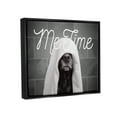 thumbnail image 3 of Stupell Industries Me Time Pet Dog Bathroom Portrait Jet Black Framed Floating Canvas Wall Art, 16x20, by Adobe Stock, 3 of 8