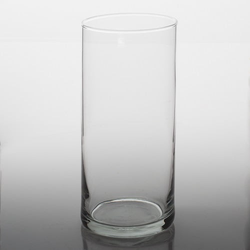 9 in Cylinder Vase Clear 12 Piece Glass 