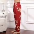 thumbnail image 3 of Previn Men's Satin Pajamas Pants Soft Sleep Pj Bottoms Spring Summer Lightweight Thin Lounge Printed Cool Casual Sleepwear Red X-Large, 3 of 4