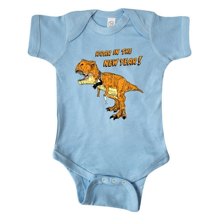 

Inktastic Roar in the New Year Tyrannosaurus in Bow Tie Gift Baby Boy or Baby Girl Bodysuit