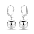 thumbnail image 5 of LeCalla 925 Sterling Silver Jewelry Light-Weight Dangle Ball Drop Leverback Earrings for Women 10MM, 5 of 7
