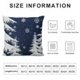 thumbnail image 5 of Creowell  Christmas Pillow Covers Navy Blue White Christmas Tree Snowflakes Decor Throw Pillows Winter Xmas Holiday Outdoor Cushion Cases for Couch Bed Decorations 22x22in, 5 of 5