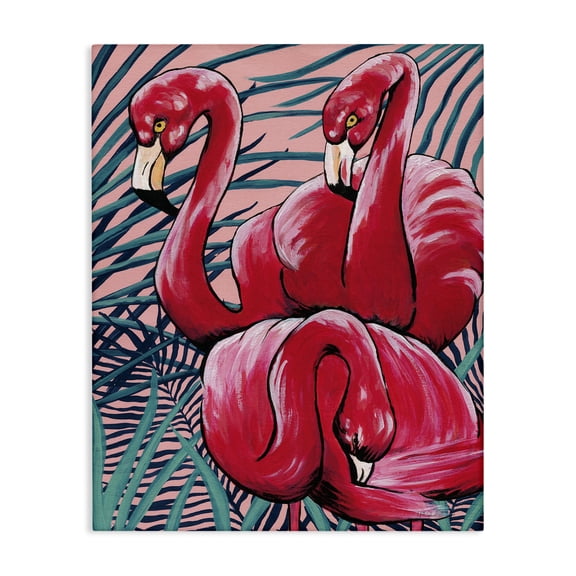 Stupell Industries Coastal Tropical Paradise Flamingos Canvas Art, 16 x 20, by Yvette St. Amant