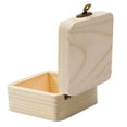 thumbnail image 5 of XIBUFE 2026 New Unfinished Mini Wood Craft Box with Hinged Lid,3" - Perfect for Arts,Crafts,And Personalized Gifts for Crafts,Diy,Jewelry Storage, 5 of 6